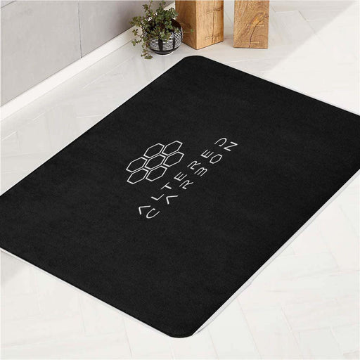 hexagon altered carbon bath rugs