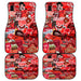 Red aesthetic collage Car floor mats Universal fit