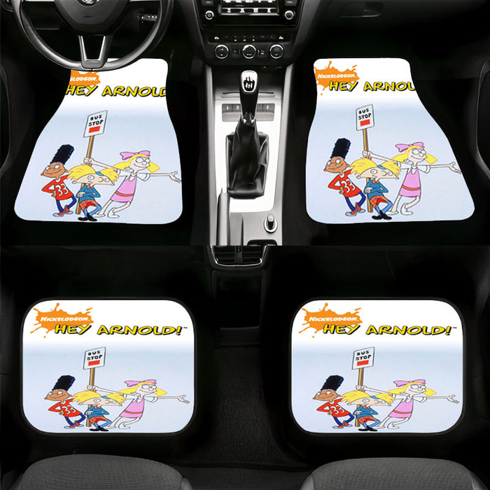 helga arnold and gerald bus stop hey arnold nickelodeon Car floor mats Universal fit