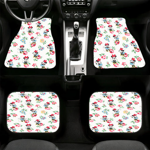 happy mickey mouse flower walt disney Car floor mats Universal fit