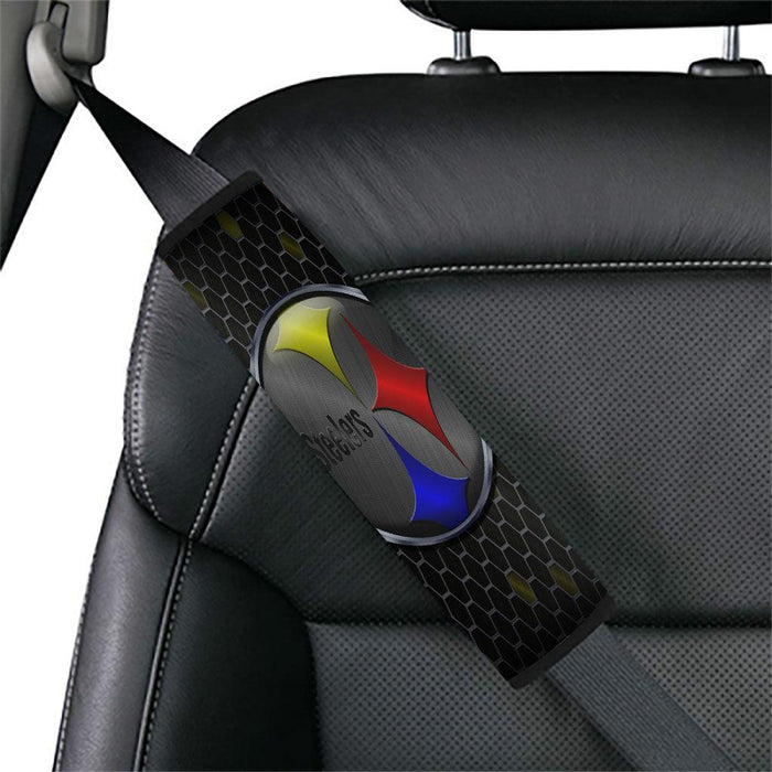 hexagon pattern of pittsburgh steelers Car seat belt cover - Grovycase