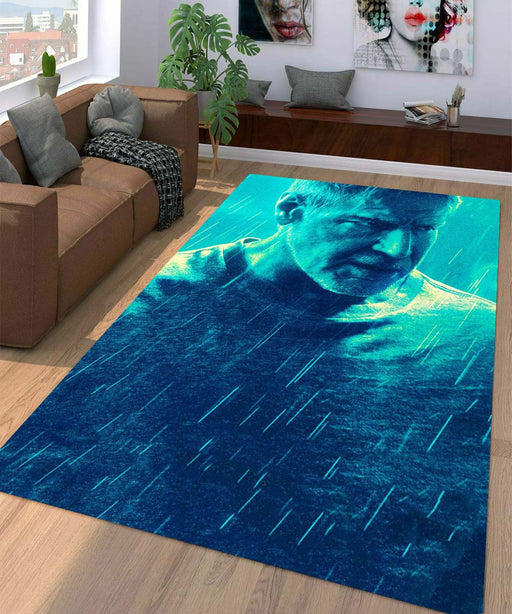 harrison ford blade runner 2049 in the rain Living room carpet rugs