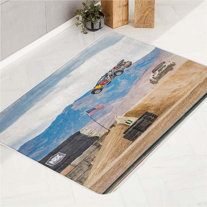 high jumping off road car racing bath rugs