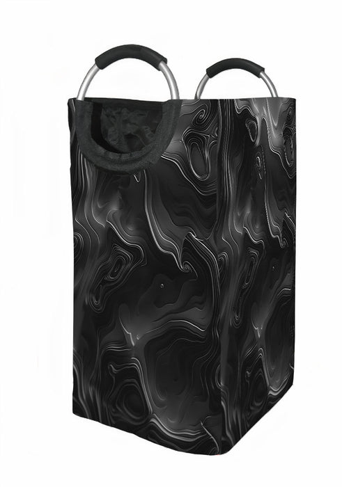 hard liquid abstract displace metal Laundry Hamper | Laundry Basket