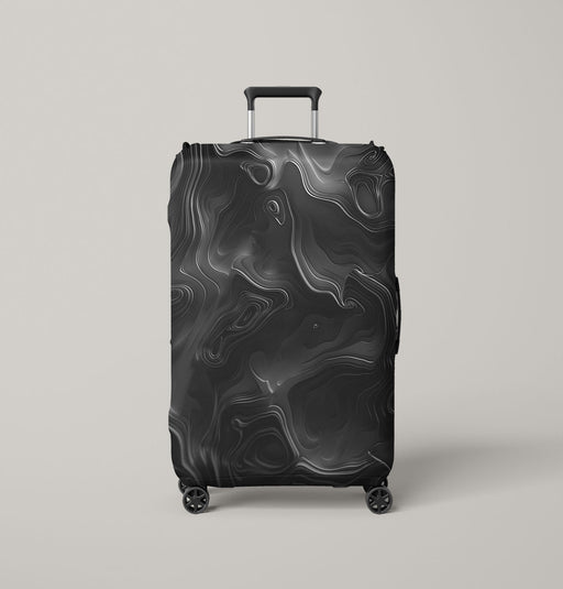 hard liquid abstract displace metal Luggage Cover | suitcase