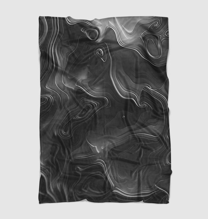 hard liquid abstract displace metal Ultra soft fleece blanket