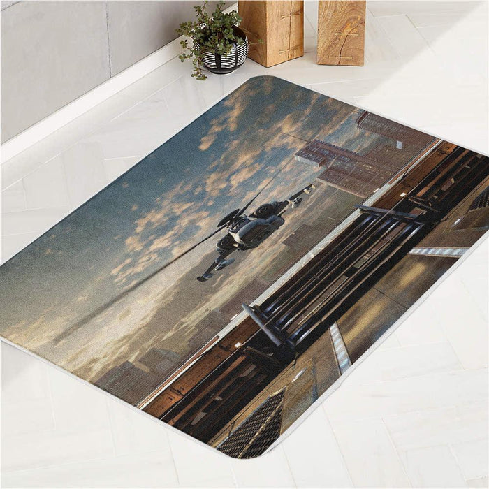 helipad in tekken 7 graphic bath rugs