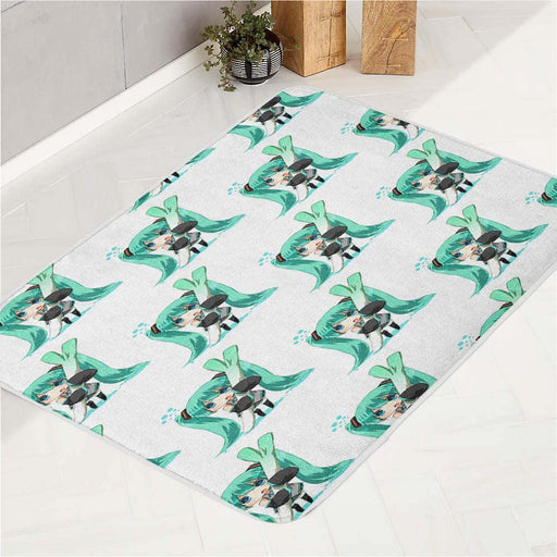 hatsune miko virtual anime singer bath rugs