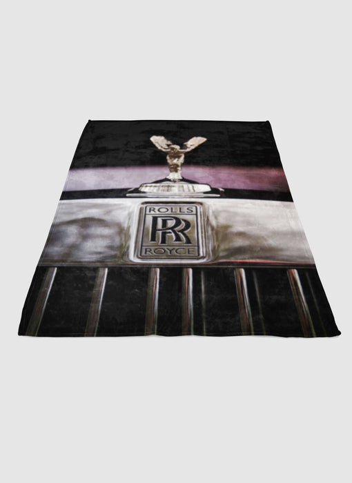 Rolls Royce Emblem soft fleece blanket