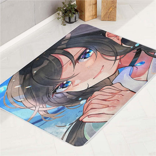 hina amano blue sky weathering with you bath rugs