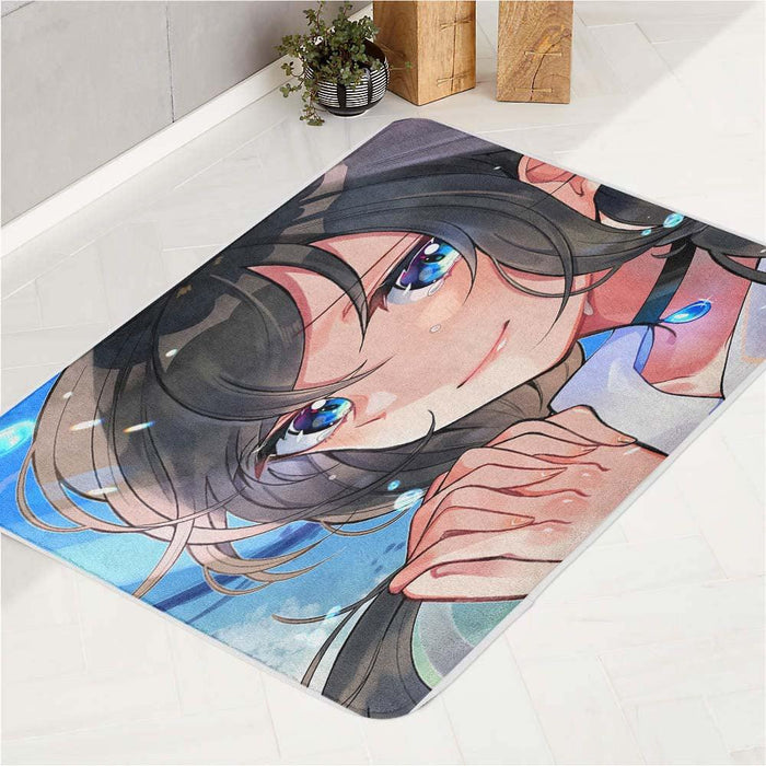 hina amano blue sky weathering with you bath rugs