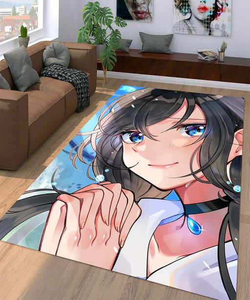 hina amano blue sky weathering with you Living room carpet rugs