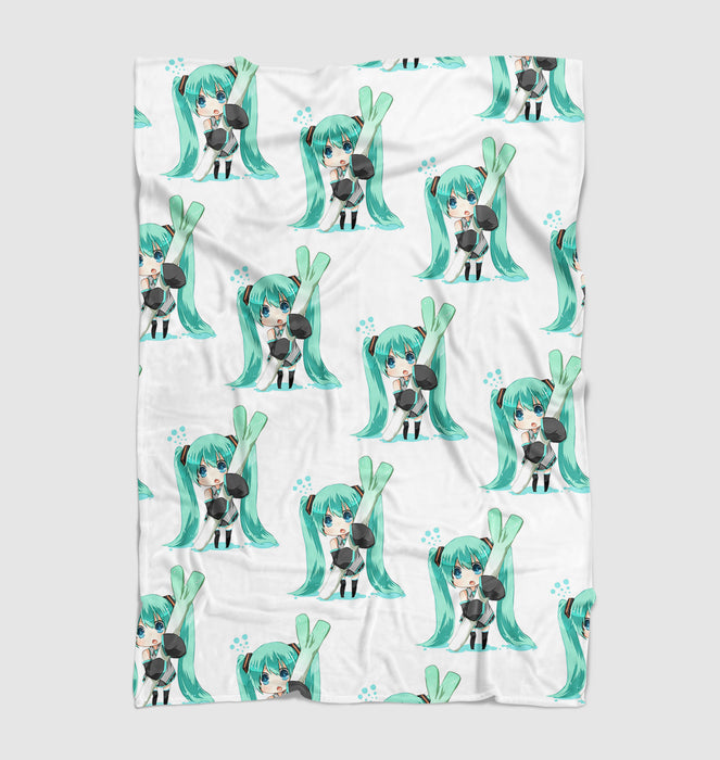 hatsune miko virtual anime singer Ultra soft fleece blanket