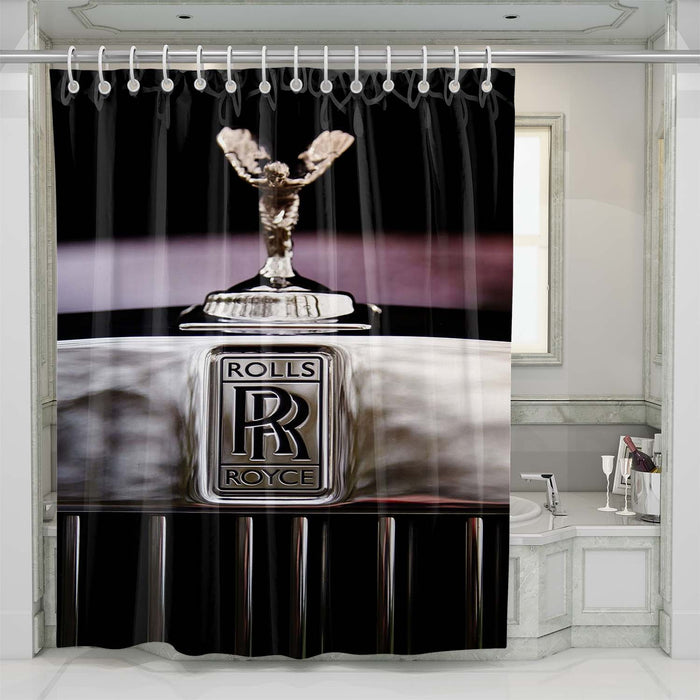 rolls royce emblem shower curtains