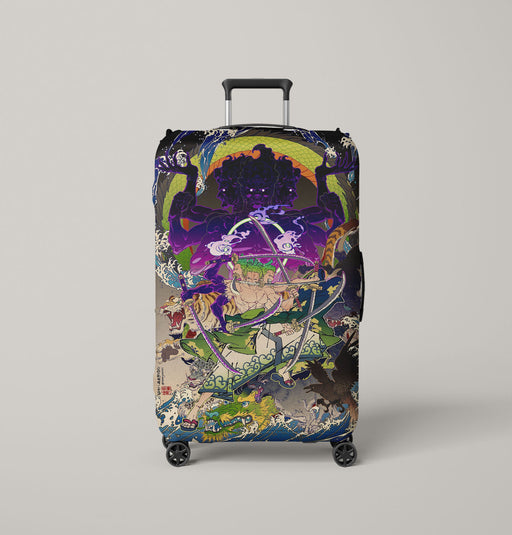 roronoa zoro arc wano Luggage Cover | suitcase