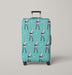 hatsune miku with blue hair Luggage Cover | suitcase