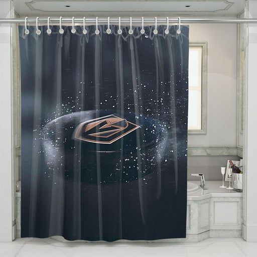 hockey ball of knights vegas team shower curtains