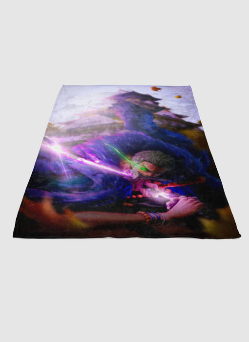 roronoazoro art soft fleece blanket