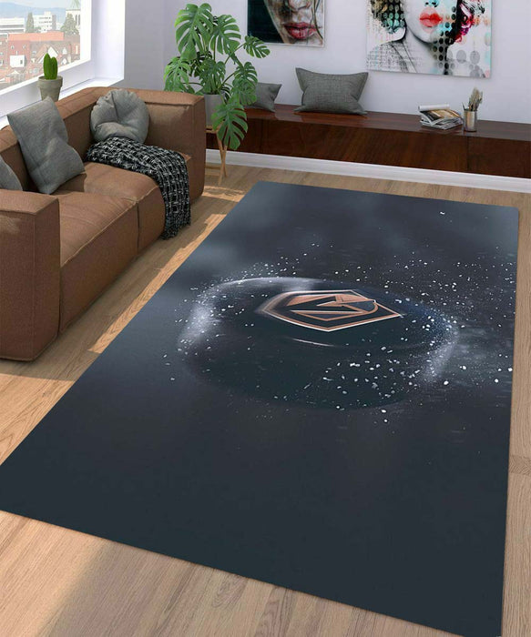 hockey ball of knights vegas team Living room carpet rugs