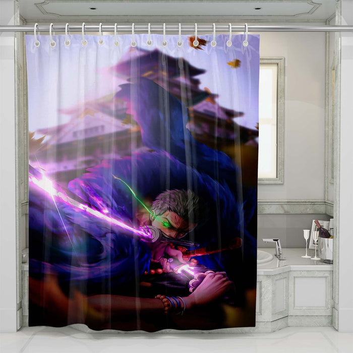 roronoazoro art shower curtains