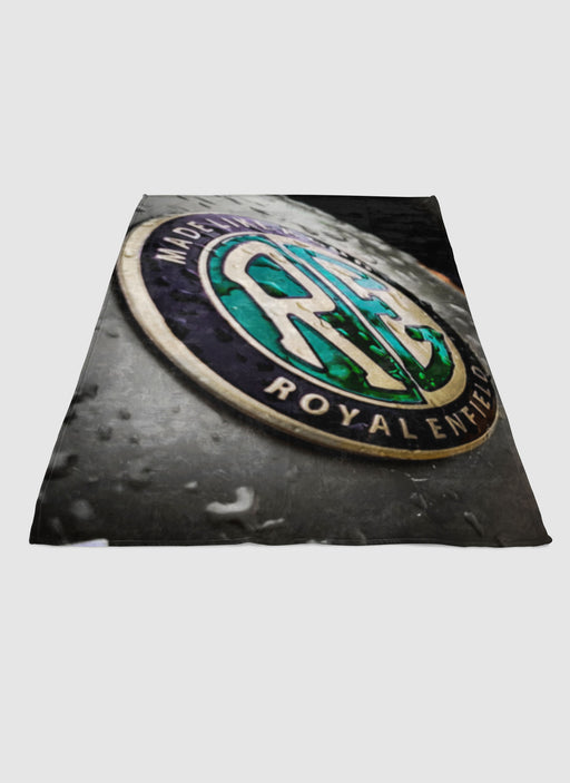 Royal Enfield logo soft fleece blanket