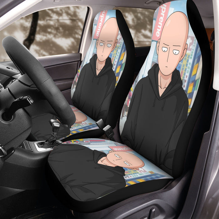 hoodie saitama sensei Car Seat Covers