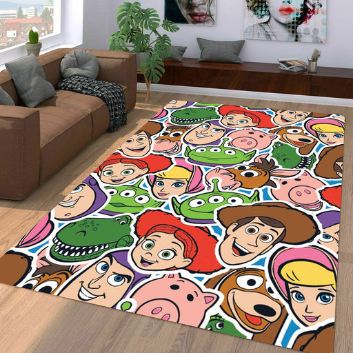 head of characters toy story four Living room carpet rugs