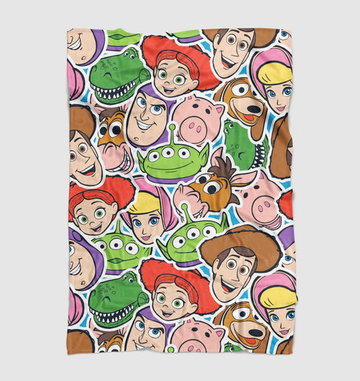 head of characters toy story four Ultra soft fleece blanket