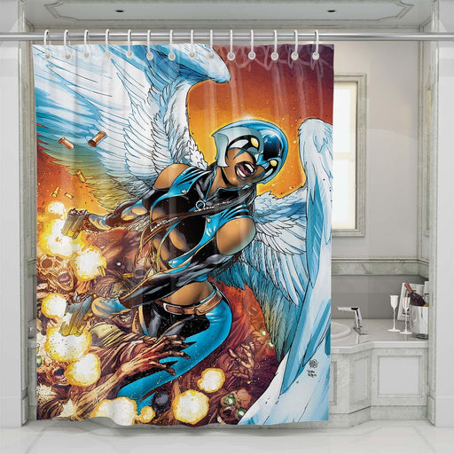 Hawkgirl dc shower curtains