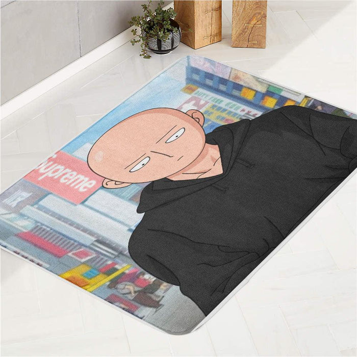 hoodie saitama sensei bath rugs