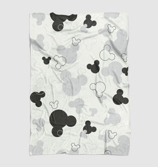 head silhouette micket mouse Ultra soft fleece blanket