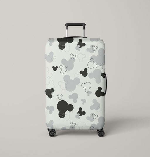 head silhouette micket mouse Luggage Cover | suitcase