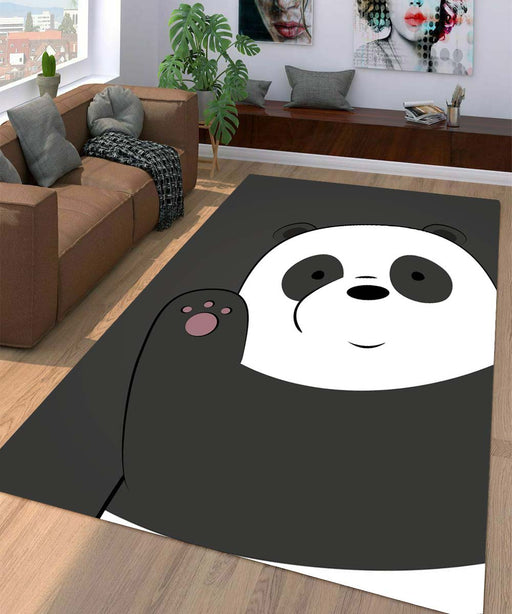 hello from panda we bare bears Living room carpet rugs