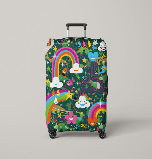 heart emoticons with fauna Luggage Cover | suitcase