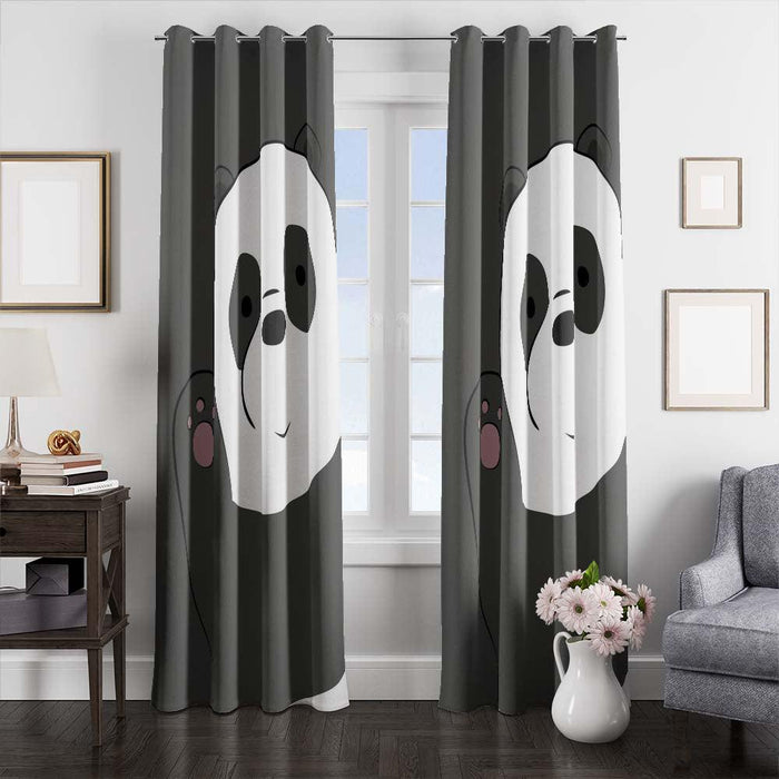 hello from panda we bare bears window curtains