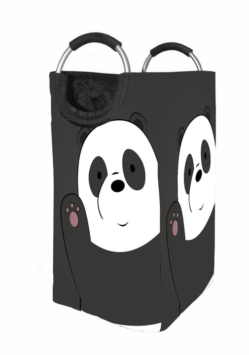 hello from panda we bare bears Laundry Hamper | Laundry Basket