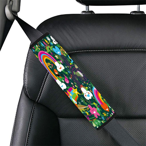 heart emoticons with fauna Car seat belt cover