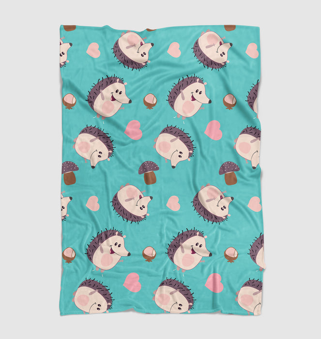 hedgehogs cute lovely Ultra soft fleece blanket