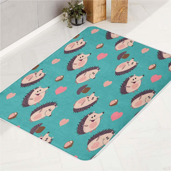 hedgehogs cute lovely bath rugs