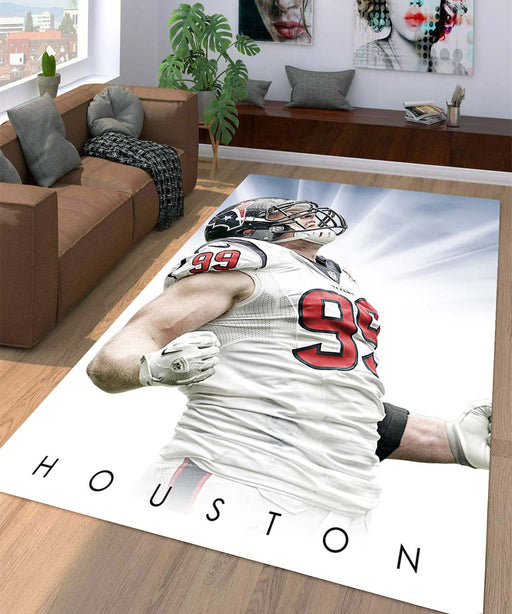 houston nfl player white Living room carpet rugs