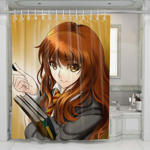 hermione granger 90s anime style shower curtains