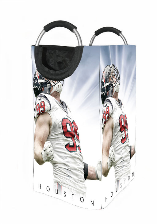 houston nfl player white Laundry Hamper | Laundry Basket