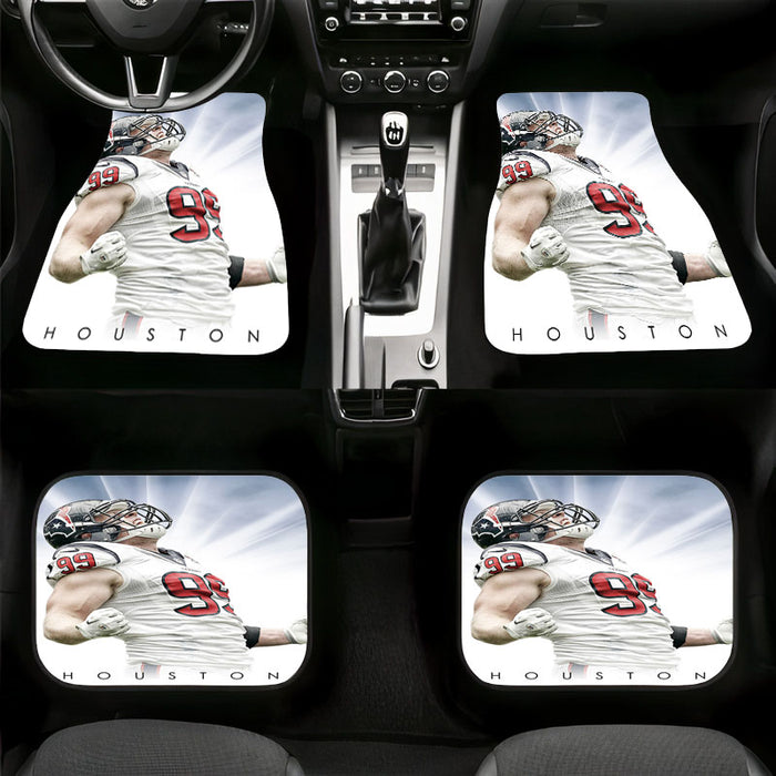 houston nfl player white Car floor mats Universal fit