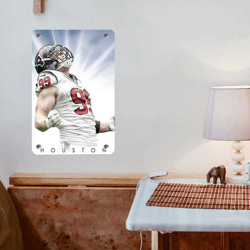 houston nfl player white Poster Metal print wall art