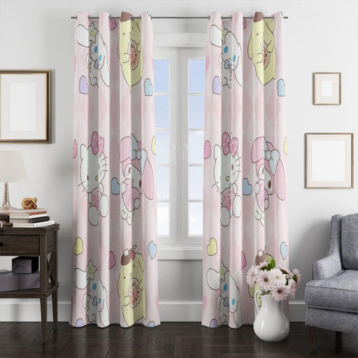 hello kitty pompompurin princess window Curtain