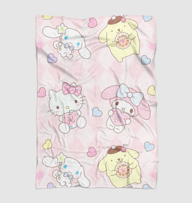 hello kitty pompompurin princess Ultra soft fleece blanket