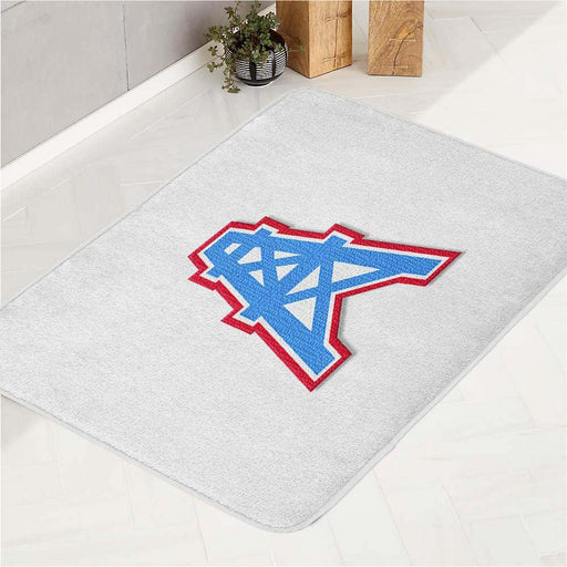 houston oilers icon logo red blue bath rugs