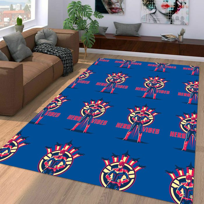 hero vibes captain marvel Living room carpet rugs