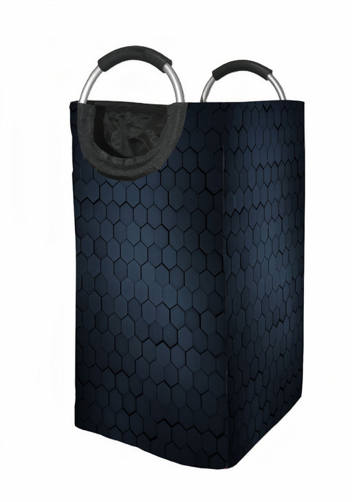 hexagon 3d pattern dark Laundry Hamper | Laundry Basket