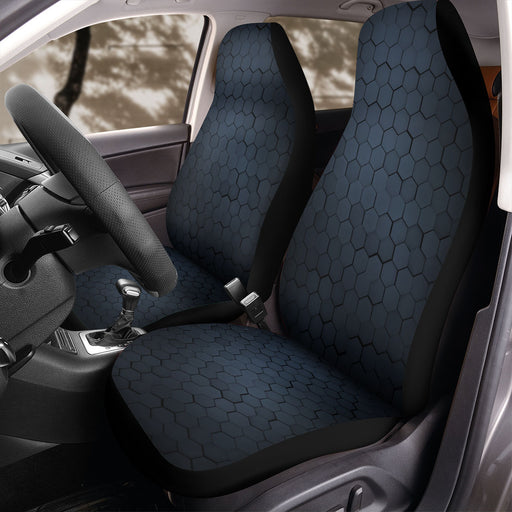 hexagon 3d pattern dark Car Seat Covers